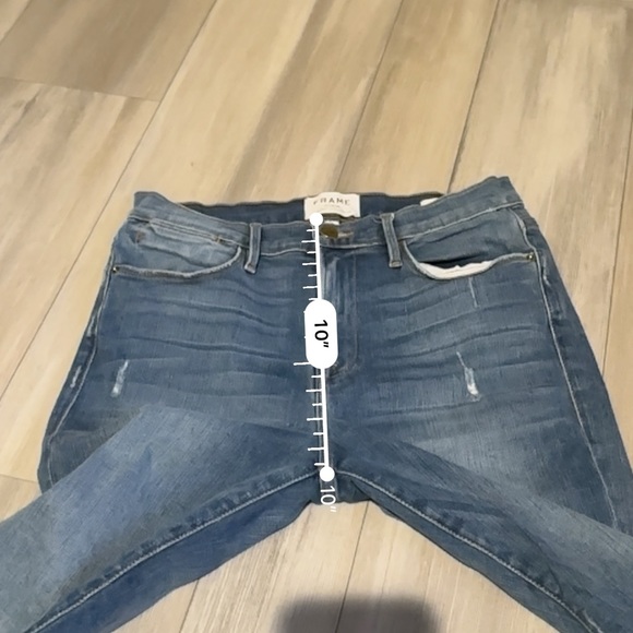 Frame Denim Le High Skinny Jeans Womens 28 Boho Western Raw Hem High Rise - Picture 4 of 5